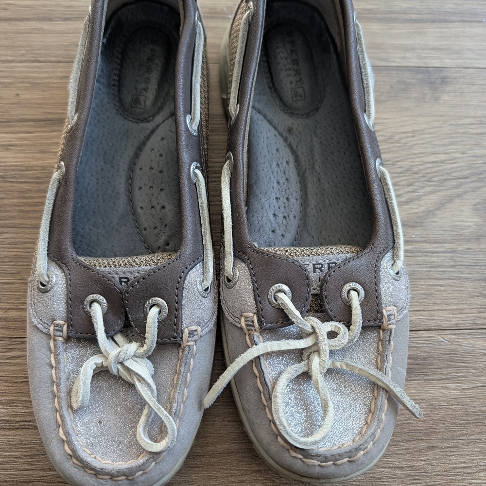 Sperry Women's Silver And Sparkly Loafers